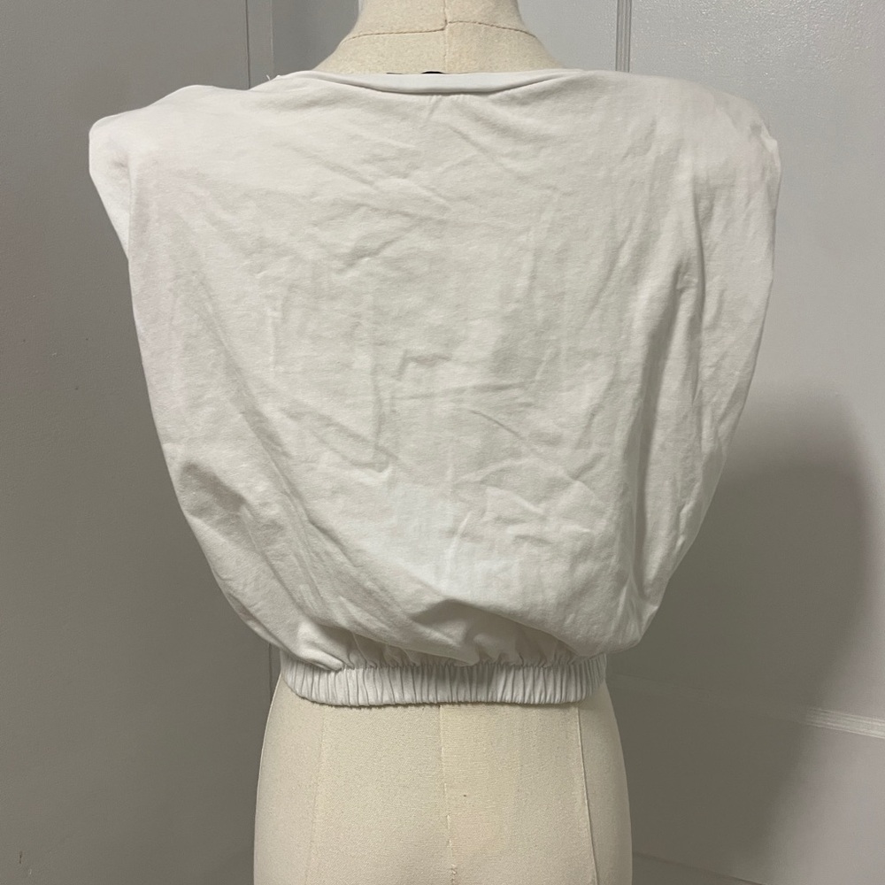 Zara White Crop Top S - Picture 3 of 4